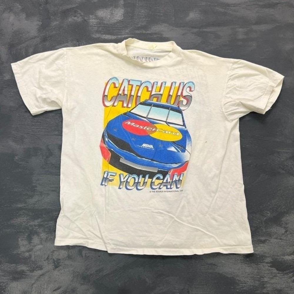 Vintage‎ Nascar Mastercard Shirt Mens Large White 1990s